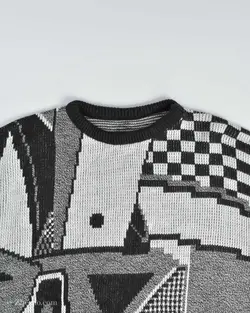 بافت وینتیج چند رنگ طرح دار