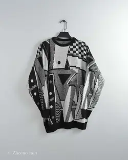 بافت وینتیج چند رنگ طرح دار