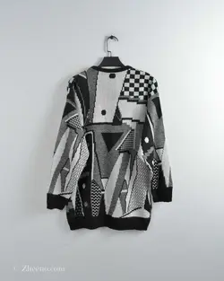 بافت وینتیج چند رنگ طرح دار