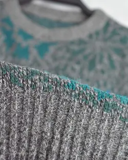 بافت وینتیج طوسی و سبز