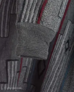 بافت وینتیج طوسی طرح دار