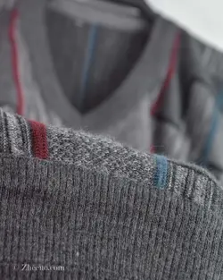 بافت وینتیج طوسی طرح دار