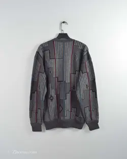 بافت وینتیج طوسی طرح دار