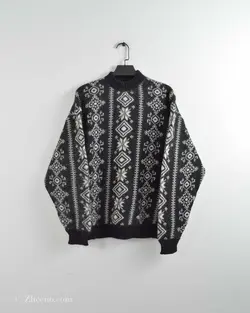 بافت وینتیج مشکی سفید