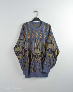 بافت وینتیج آبی نفتی