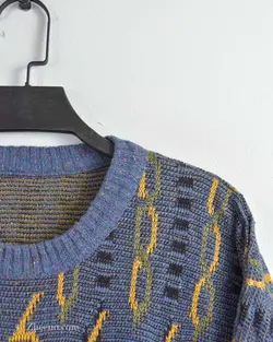 بافت وینتیج آبی نفتی