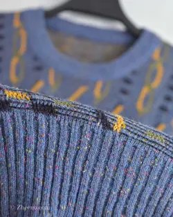 بافت وینتیج آبی نفتی