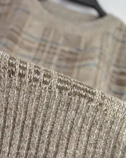 بافت وینتیج کرمی شطرنجی