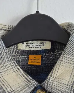 پیراهن پشمی ضخیم Tailor Vintage آبی کرم