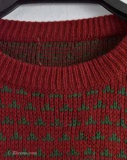 بافت کریسمسی زرشکی