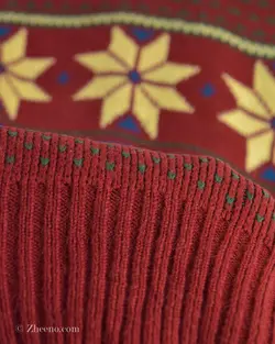 بافت کریسمسی زرشکی