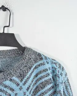 بافت وینتیج آبی و طوسی