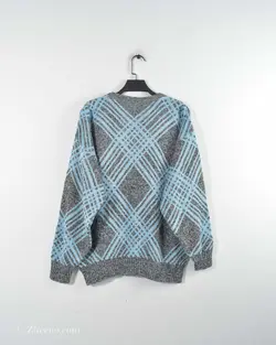 بافت وینتیج آبی و طوسی