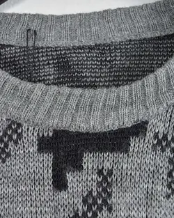 بافت وینتیج طوسی طرح دار