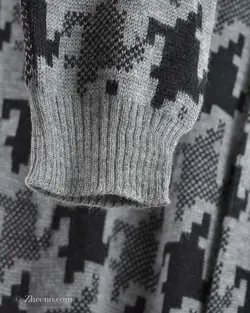 بافت وینتیج طوسی طرح دار