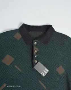 بافت وینتیج سه دکمه سبز