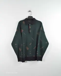 بافت وینتیج سه دکمه سبز