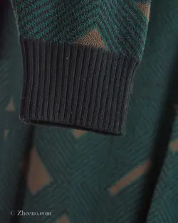 بافت وینتیج سه دکمه سبز