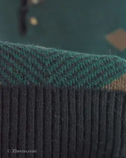 بافت وینتیج سه دکمه سبز