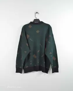 بافت وینتیج سه دکمه سبز