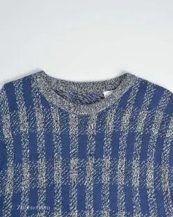 بافت وینتیج طوسی طرح دار