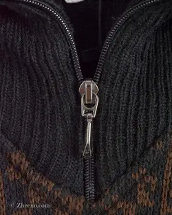 بافت وینتیج نیم‌زیپ مشکی