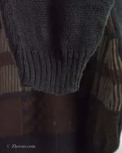 بافت وینتیج نیم‌زیپ مشکی