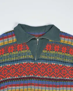 بافت وینتیج نیم زیپ