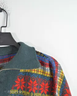 بافت وینتیج نیم زیپ