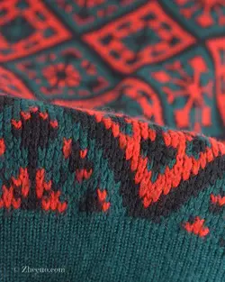 بافت وینتیج سبز و قرمز