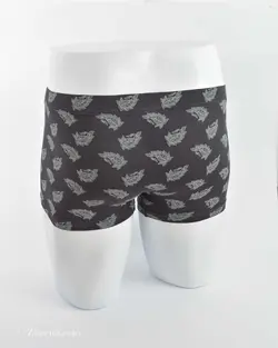 شورت ذغالی طرح دار H&M