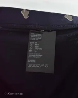 شورت سورمه ای طرح دار H&M