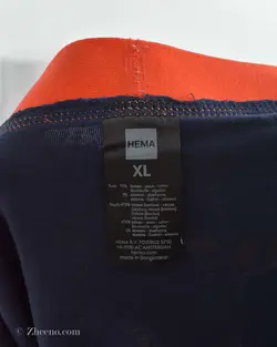 شورت سورمه ای طرح‌دار کمرکشی HEMA