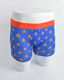 شورت آبی طرح سوپر ماریو Super Mario