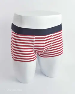 شورت قرمز و سفید خط‌دار کمرکشی H&M