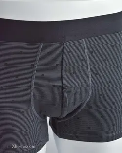 شورت طوسی خط‌دار کمرکشی HEMA