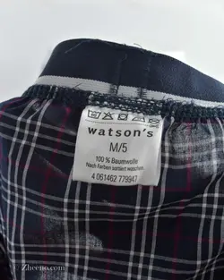 شورت سورمه ای شطرنجی کمرکشی Watson's