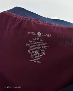 شورت زرشکی و سورمه‌ای خط‌دار کمرکشی Royal Class