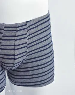 شورت طوسی خط دار سورمه‌ای H&M