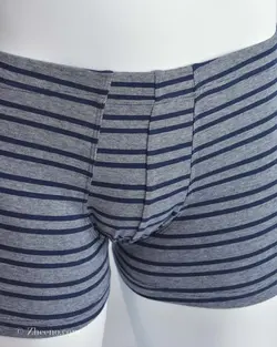 شورت طوسی خط دار سورمه‌ای H&M