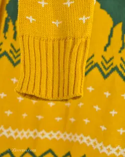 بافت کریسمسی زرد