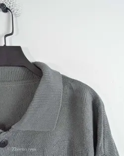 بافت وینتیج دکمه دار طوسی