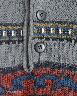 بافت وینتیج دکمه دار طوسی