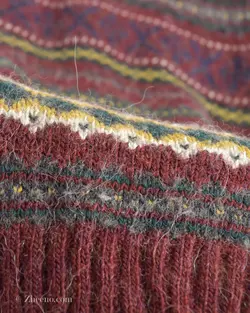 بافت وینتیج زرشکی طرح دار