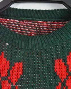 بافت وینتیج سبز طرح گل