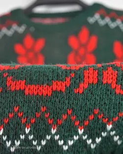 بافت وینتیج سبز طرح گل