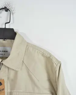 پیراهن جین ضخیم Pull&Bear کرم