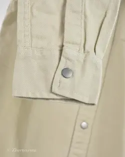 پیراهن جین ضخیم Pull&Bear کرم