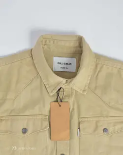 پیراهن جین ضخیم Pull&Bear خاکی