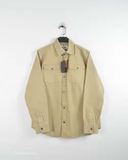 پیراهن جین ضخیم Pull&Bear خاکی